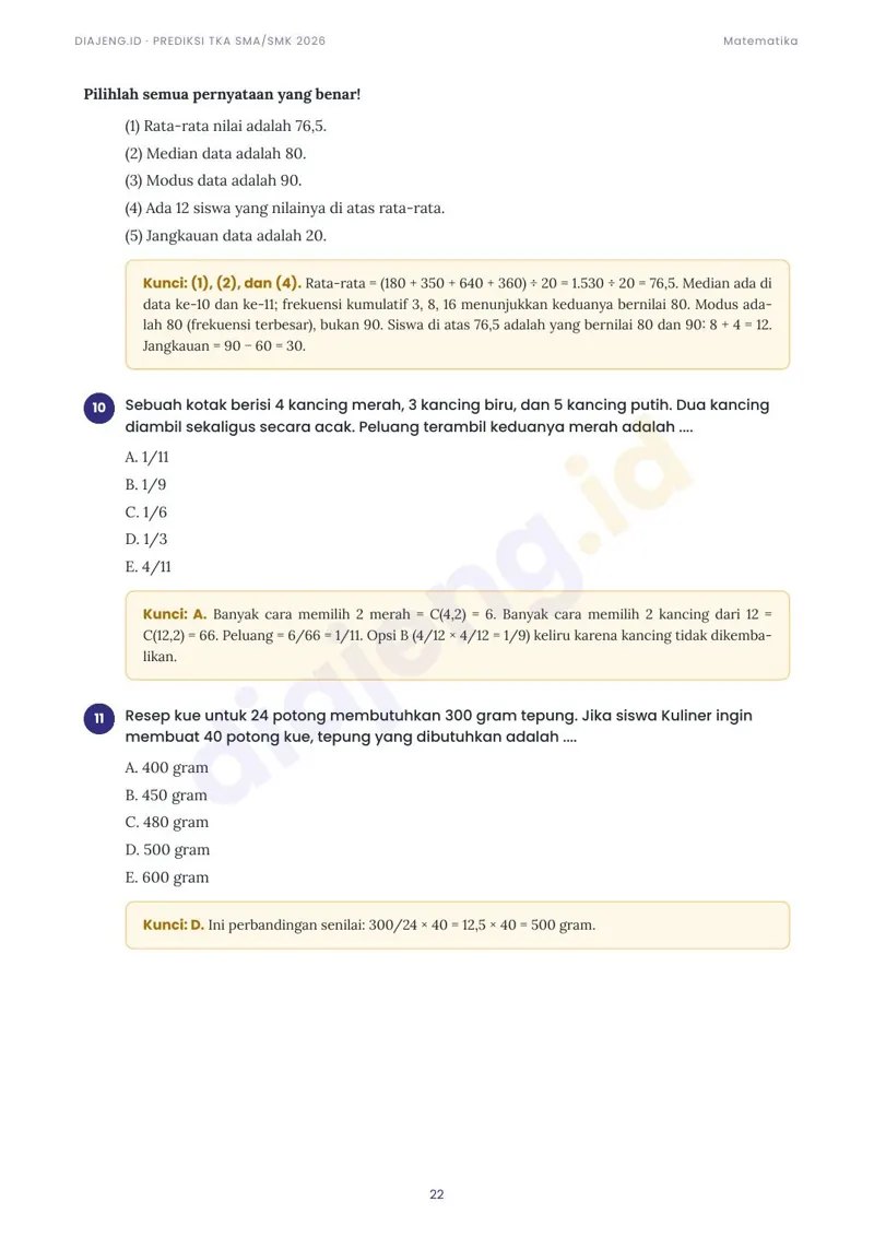 Contoh halaman soal dan pembahasan di ebook